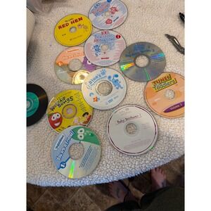 Kids CD DVD Lot VeggieTales Blues Clues Baby Einstein Bible Stories 11pc Set